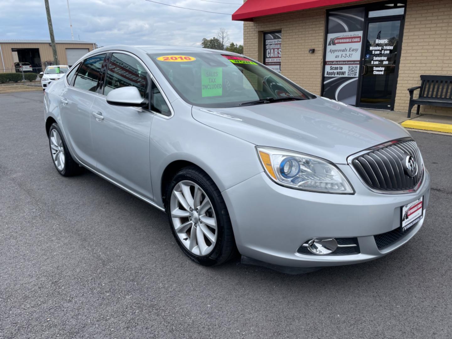 2016 Silver Buick Verano (1G4PR5SK4G4) with an 4-Cyl, ECOTEC, 2.4L engine, Auto, 6-Spd w/Shft Ctrl transmission, located at 8008 Warden Rd, Sherwood, AR, 72120, (501) 801-6100, 34.830078, -92.186684 - Photo#1